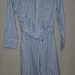 Chic Striped Long Sleeve Dress